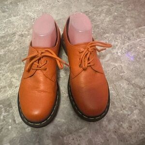 Dr. Martens Orange Leather Oxfords